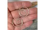 Silver circle earrings