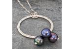 Purple pearl necklace 2