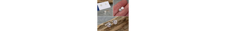 Tiny silver stud earrings
