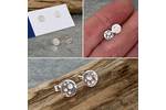Tiny silver stud earrings
