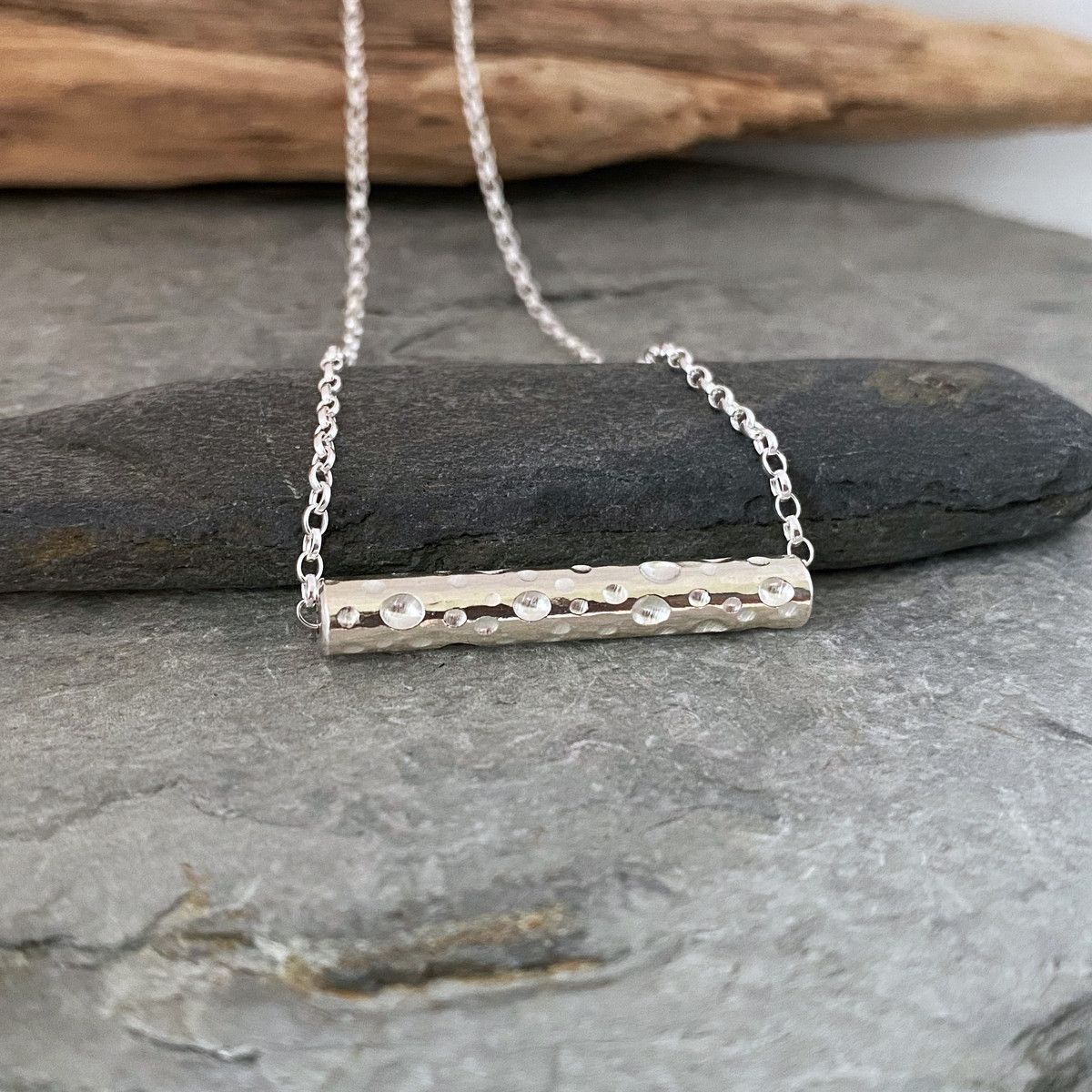 Sliding tube necklace