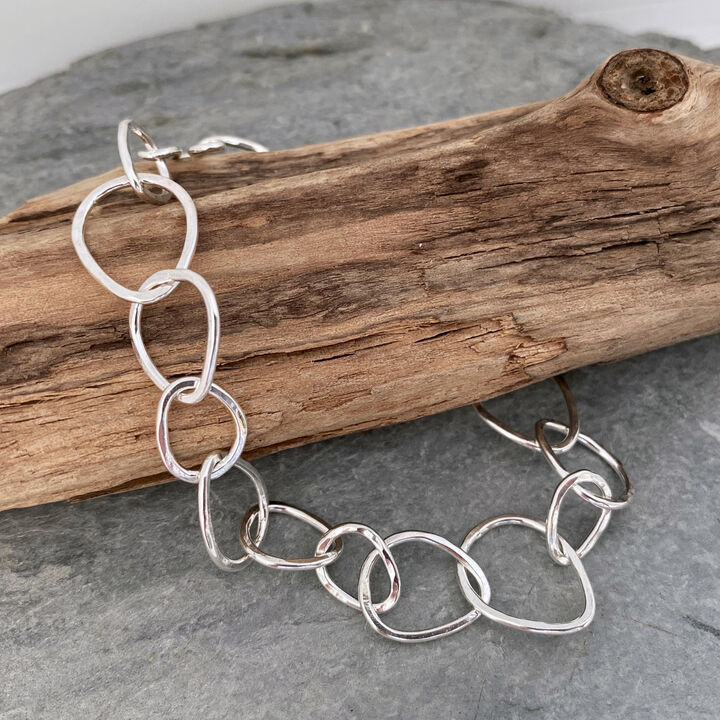 Silver chain bracelet