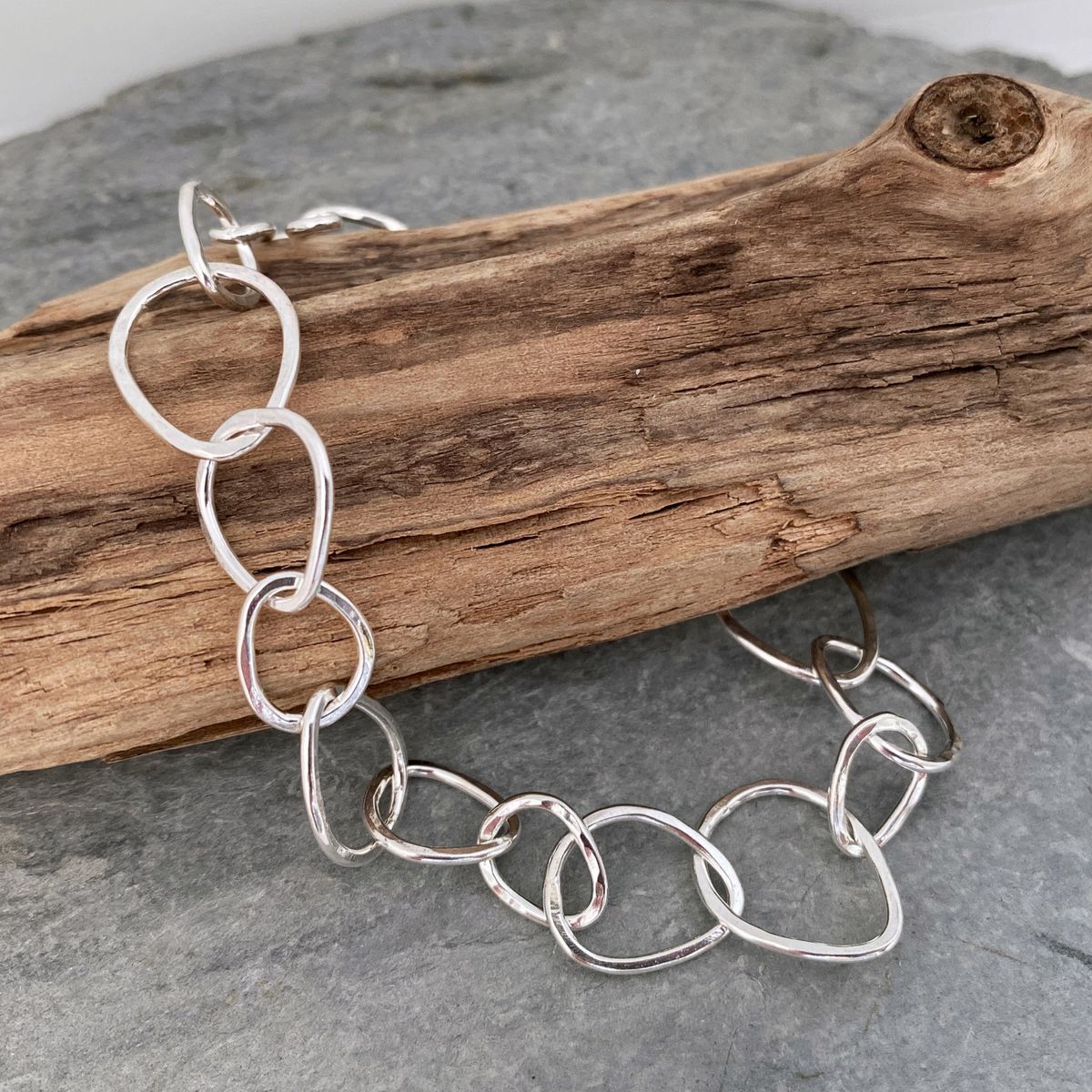 Silver chain bracelet