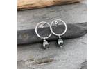 Circle stud pearl earrings 2