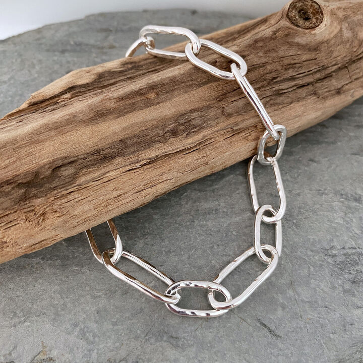 Chunky silver bracelet
