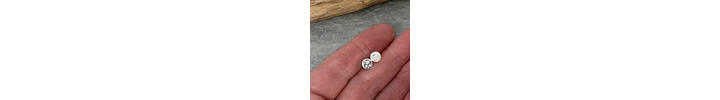 Round silver studs 2
