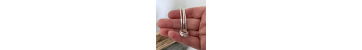 Silver stacking bangles