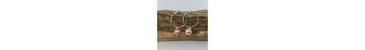 Pink pearl earrings 2