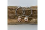 Pink pearl earrings 2