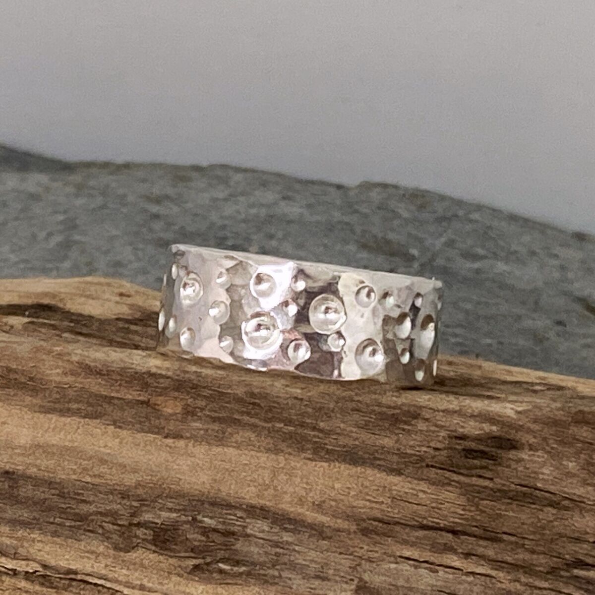 Wide silver ring band 3