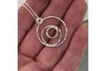 Silver circles necklace 2