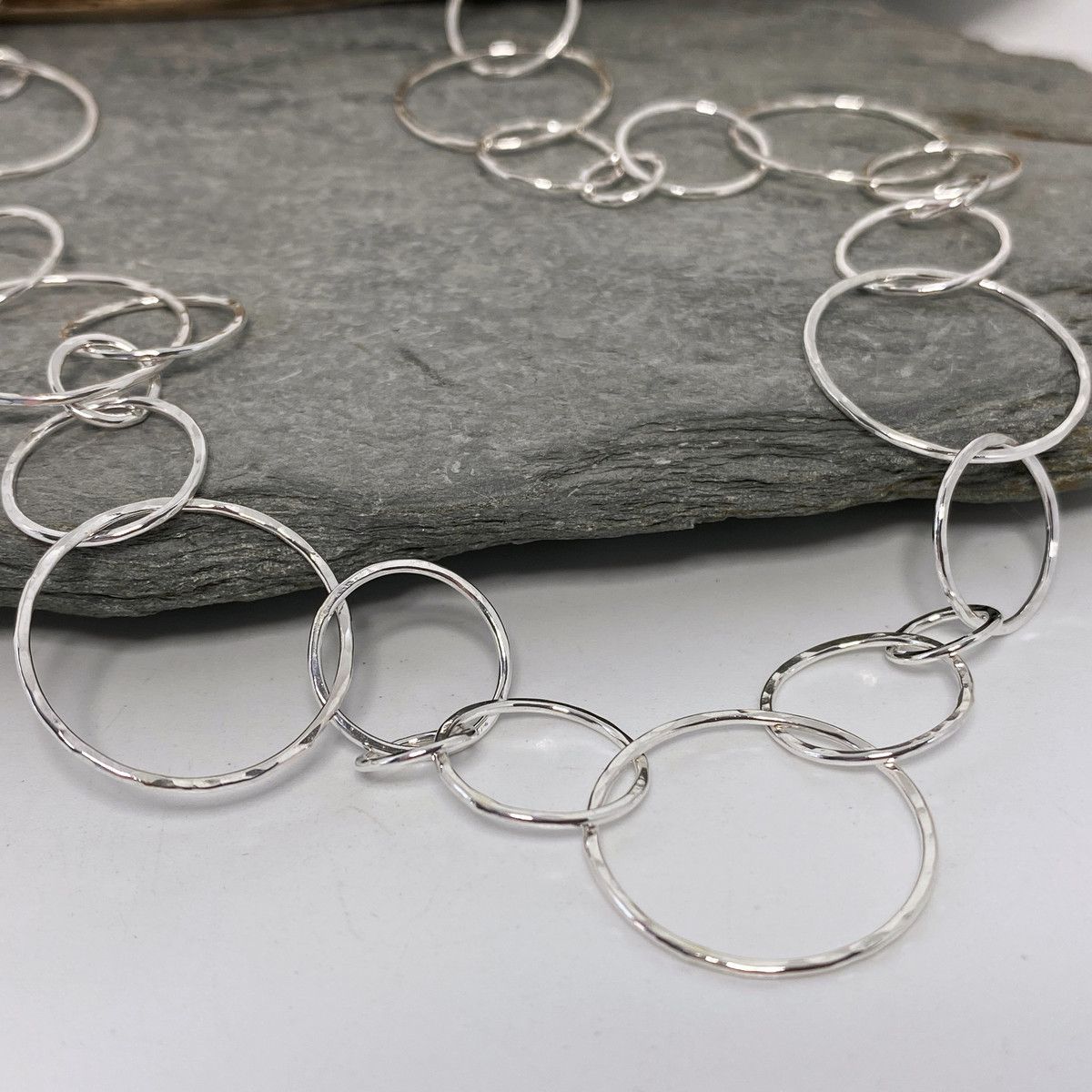 Handmade silver chain necklace