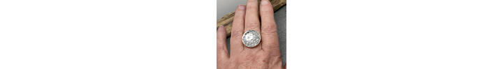 Round topped silver ring 3