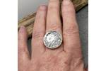 Round topped silver ring 3