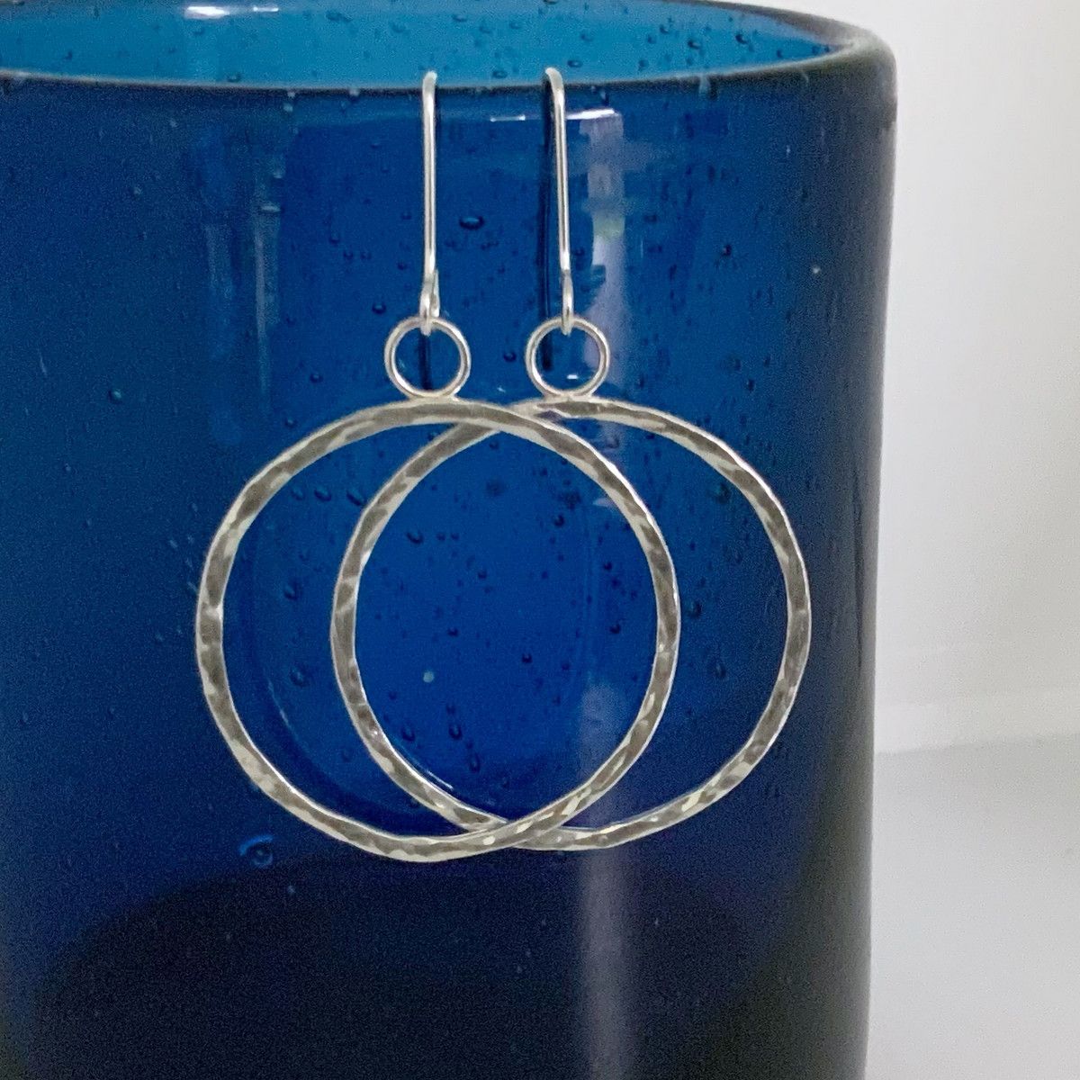 Silver hoop earrings 2