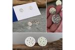 Round silver studs 4