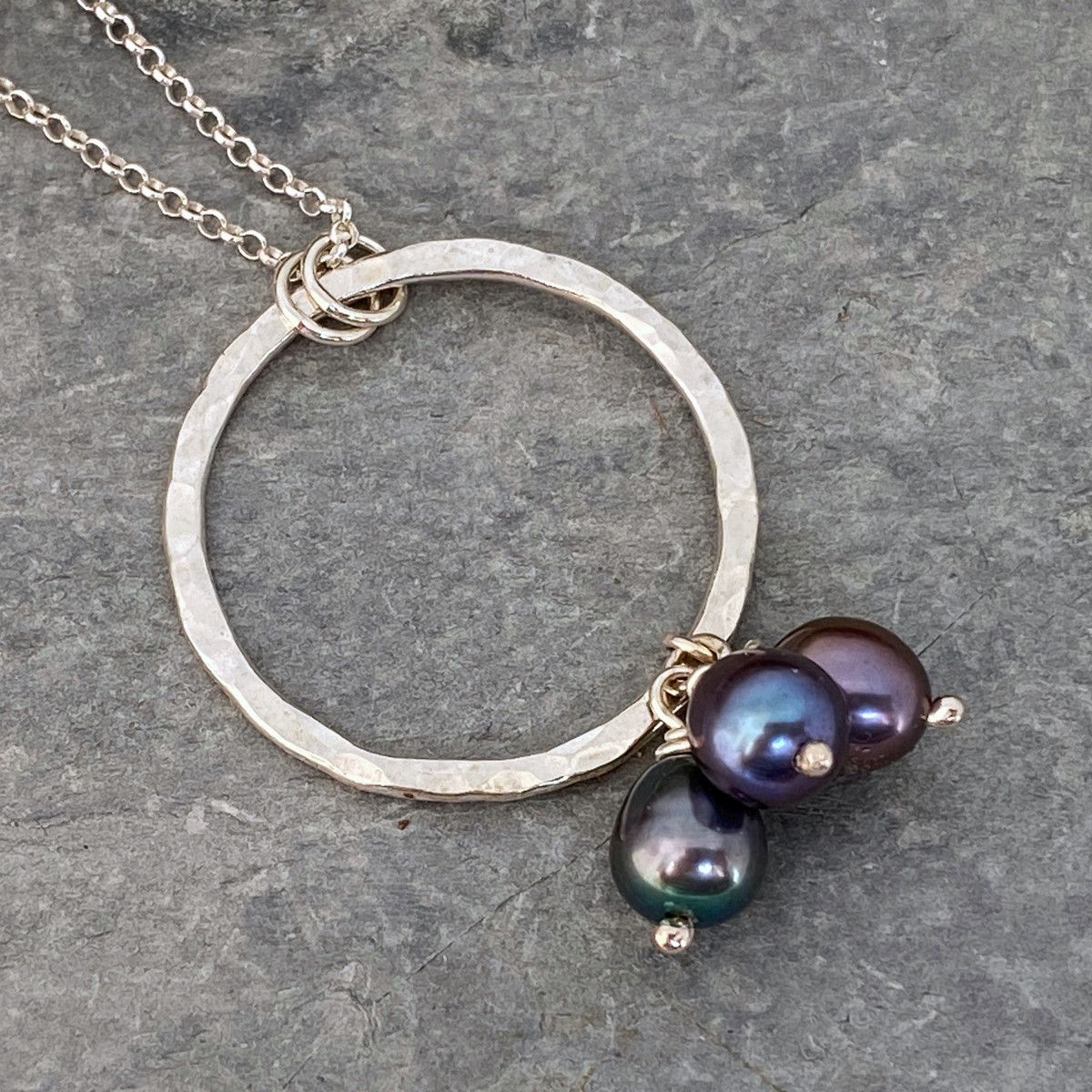 Purple pearl necklace  3