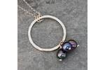 Purple pearl necklace 3