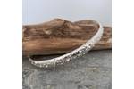 Solid silver bubbles patterned bangle