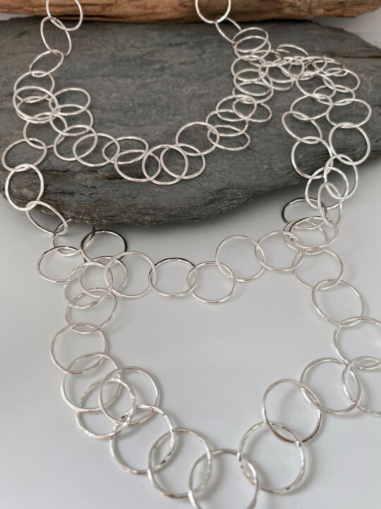 Long multi strand chain necklace 2