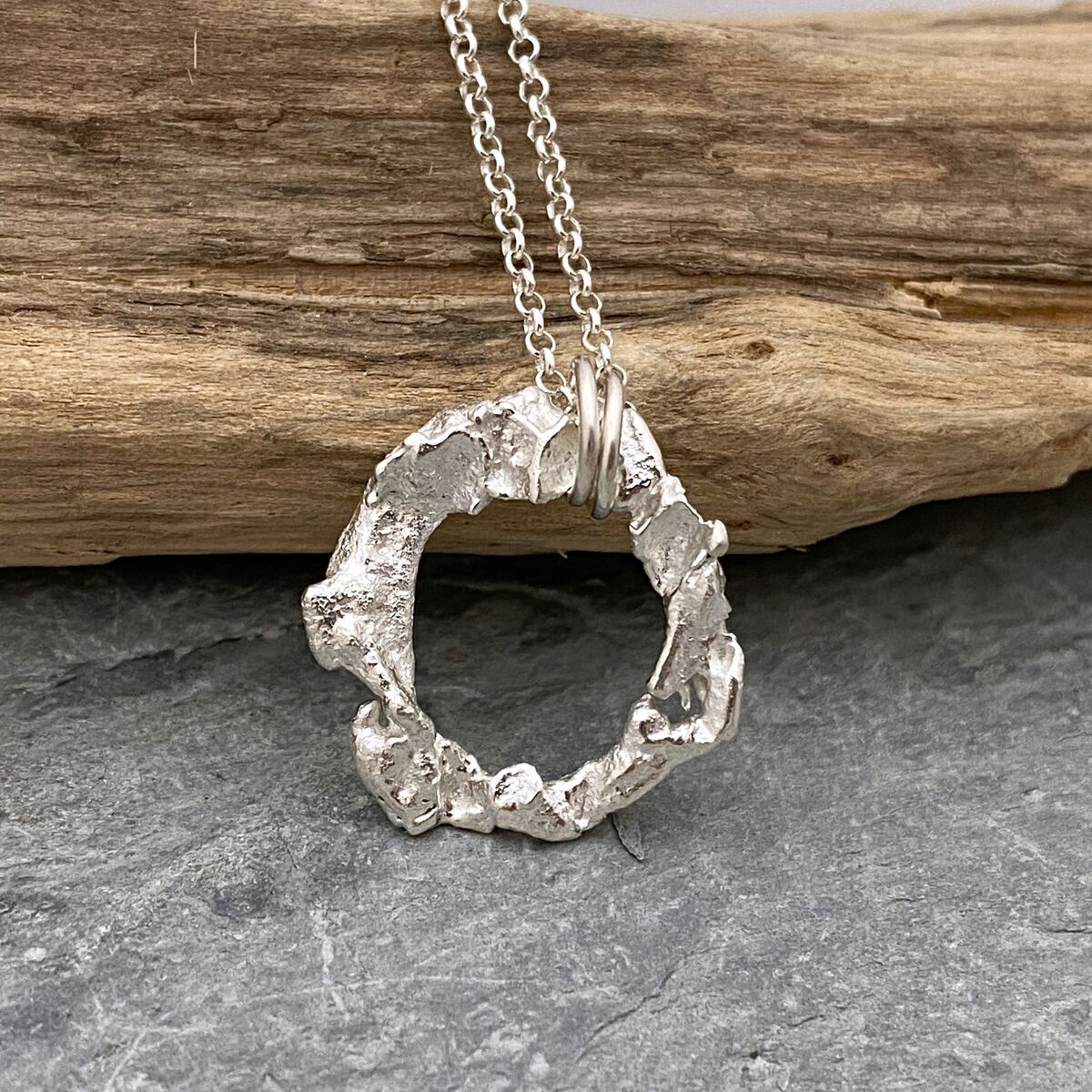 Recycled silver necklace 2