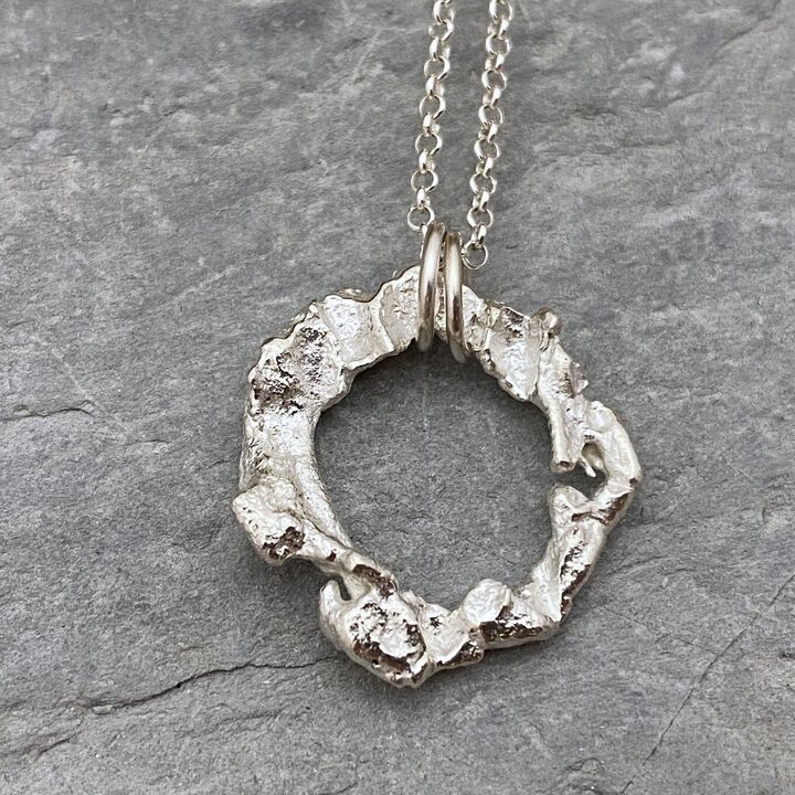 Recycled silver necklace 3
