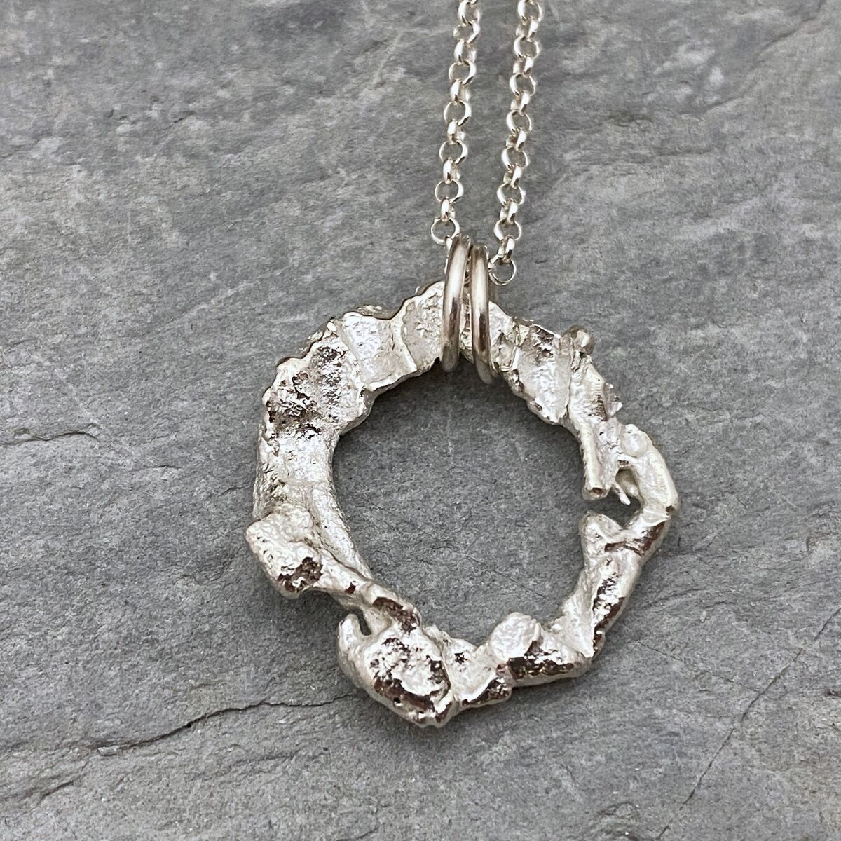 Recycled silver necklace 3