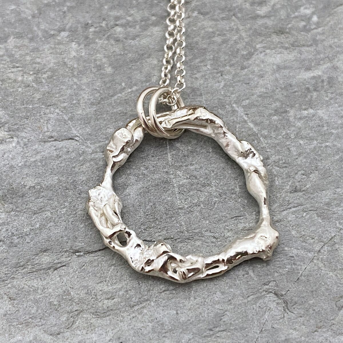 Recycled silver pendant 2