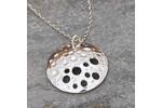 Round silver necklace 4