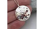 Round silver necklace 3