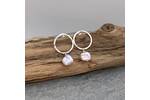 Pink keshi pearl earrings 3