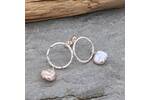 Pink keshi pearl earrings