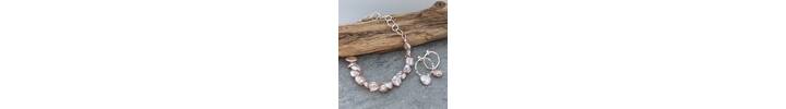 Pink keshi pearl earrings 4