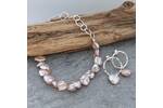 Pink keshi pearl earrings 4