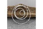 Hammered silver circles necklace