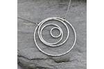 Hammered silver circles necklace 4