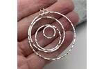 Hammered silver circles necklace 2