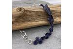 Iolite bead and silver chain bracelet 3