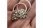Silver disc earrings