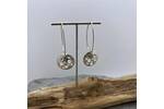 Silver disc earrings