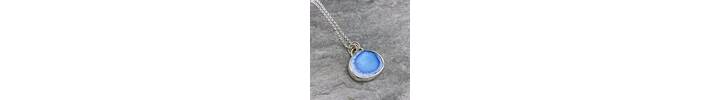 Turquoise and silver pendant.