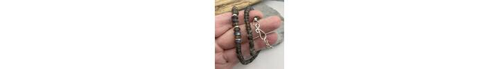 Labradorite and silver bead necklace  3