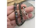 Labradorite and silver bead necklace  3