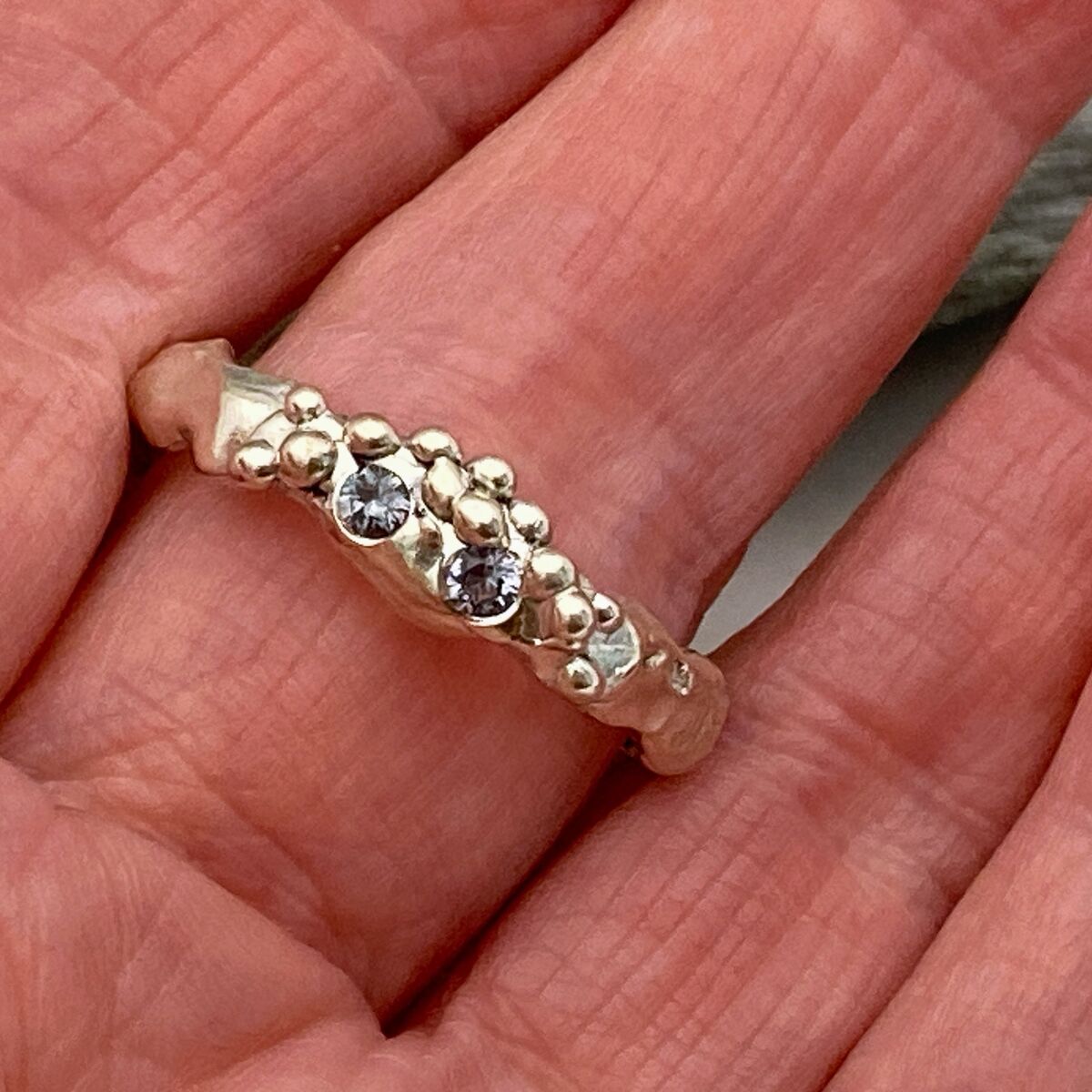 Spinel silver ring 6