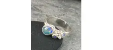 Opal and sapphire ring
