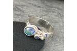 Opal and sapphire ring