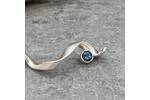 Twisted silver Topaz pendant 3