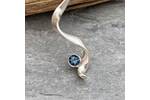 Twisted silver Topaz pendant