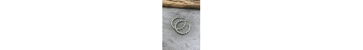 Twisted silver hoop earrings 2