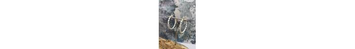 Twisted silver hoop earrings 3